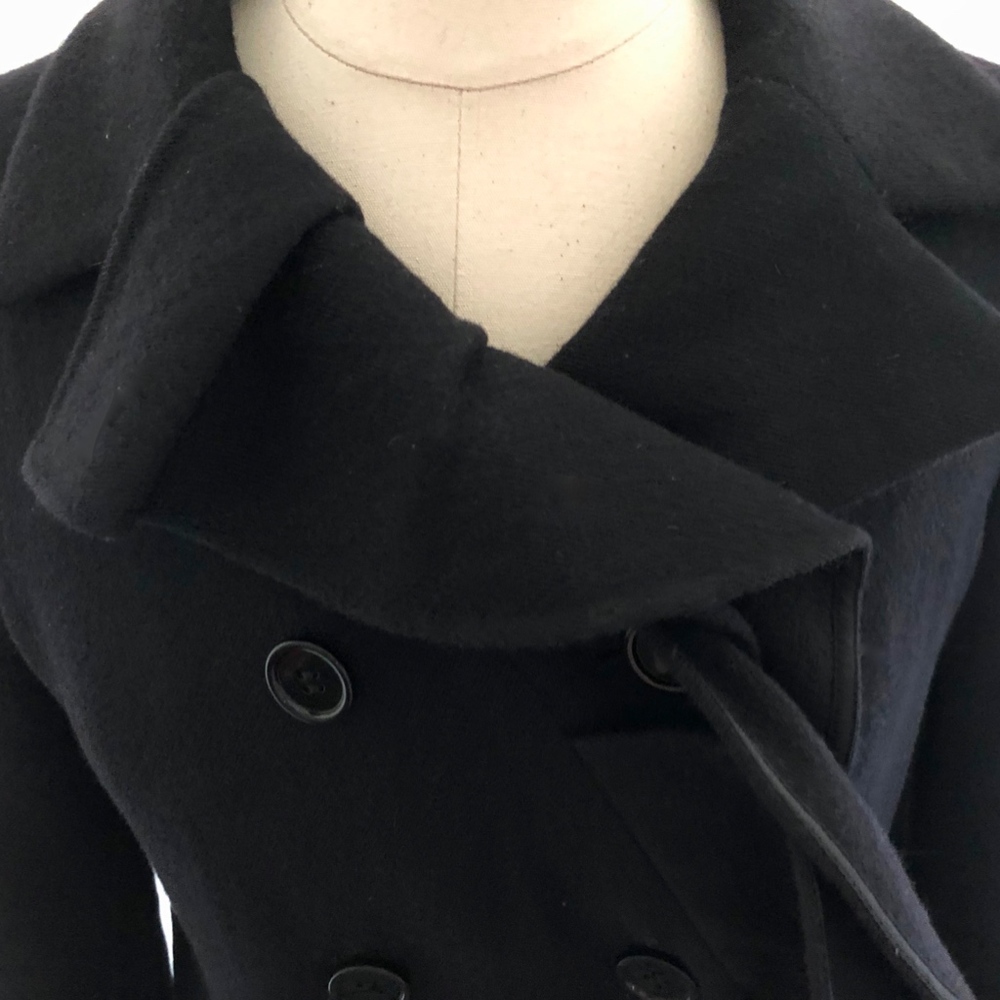 Prada Ruffle Wool Pea Coat - Picture 2 of 8